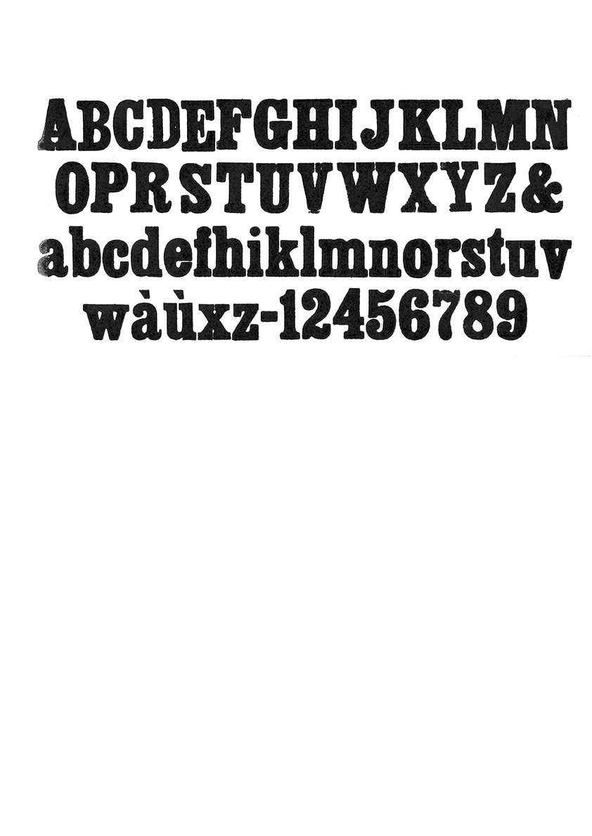 Houten drukletters van het type Antique Clarendon