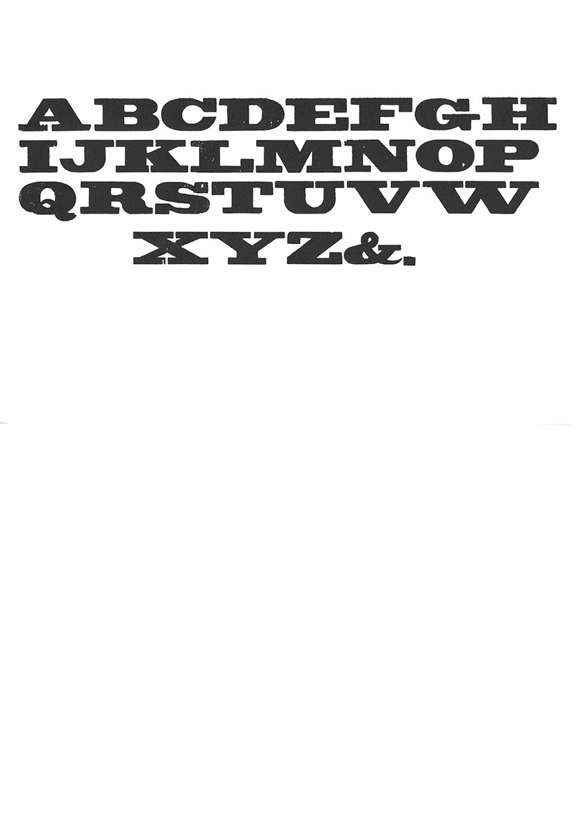 Houten drukletters van het type Antique