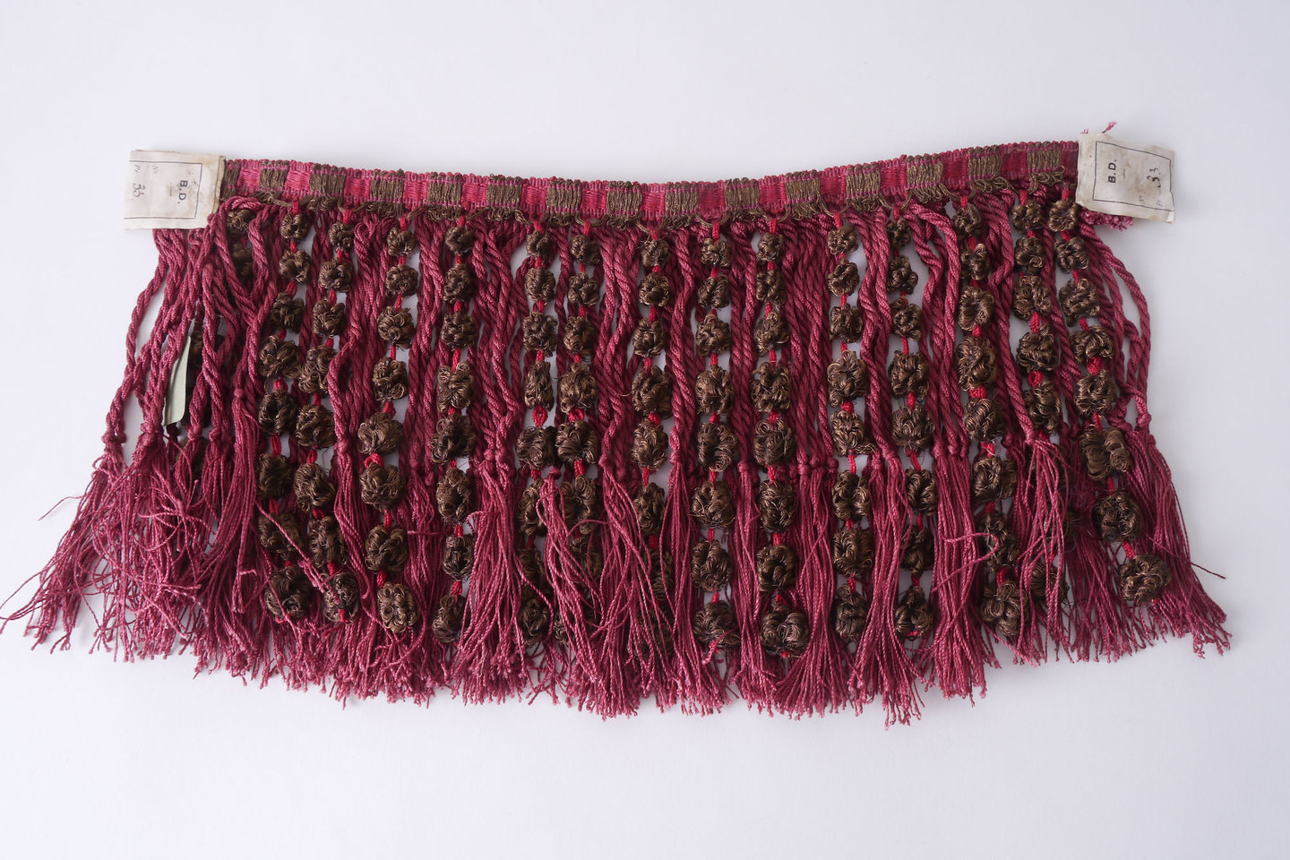 Frange als onderdeel voor het vervaardigen van passement