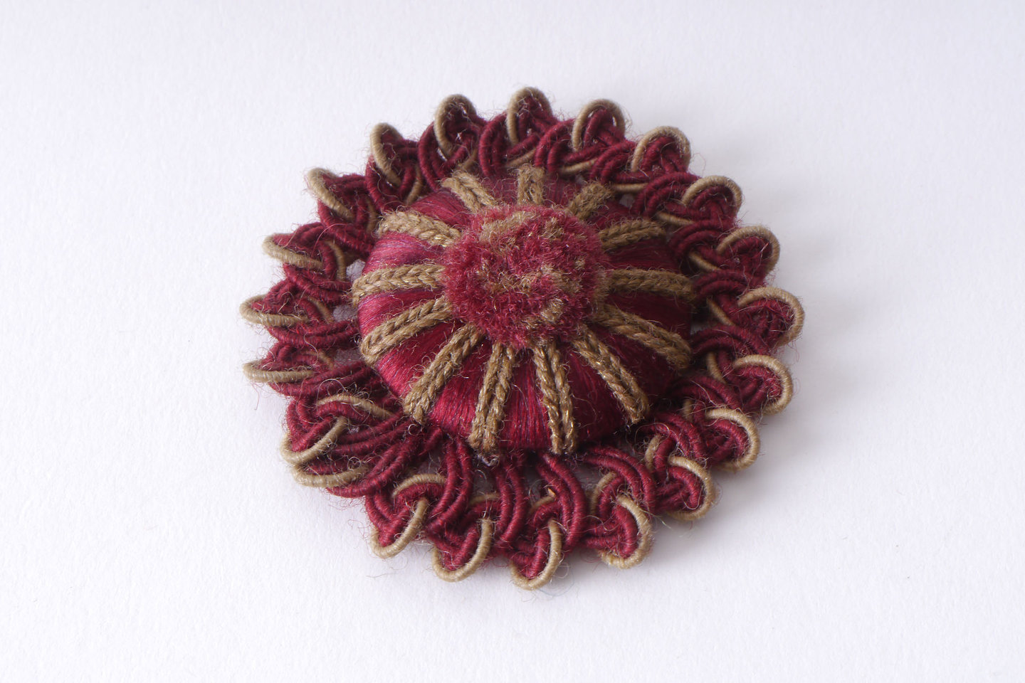 Macaron of rozet als onderdeel voor het vervaardigen van passement