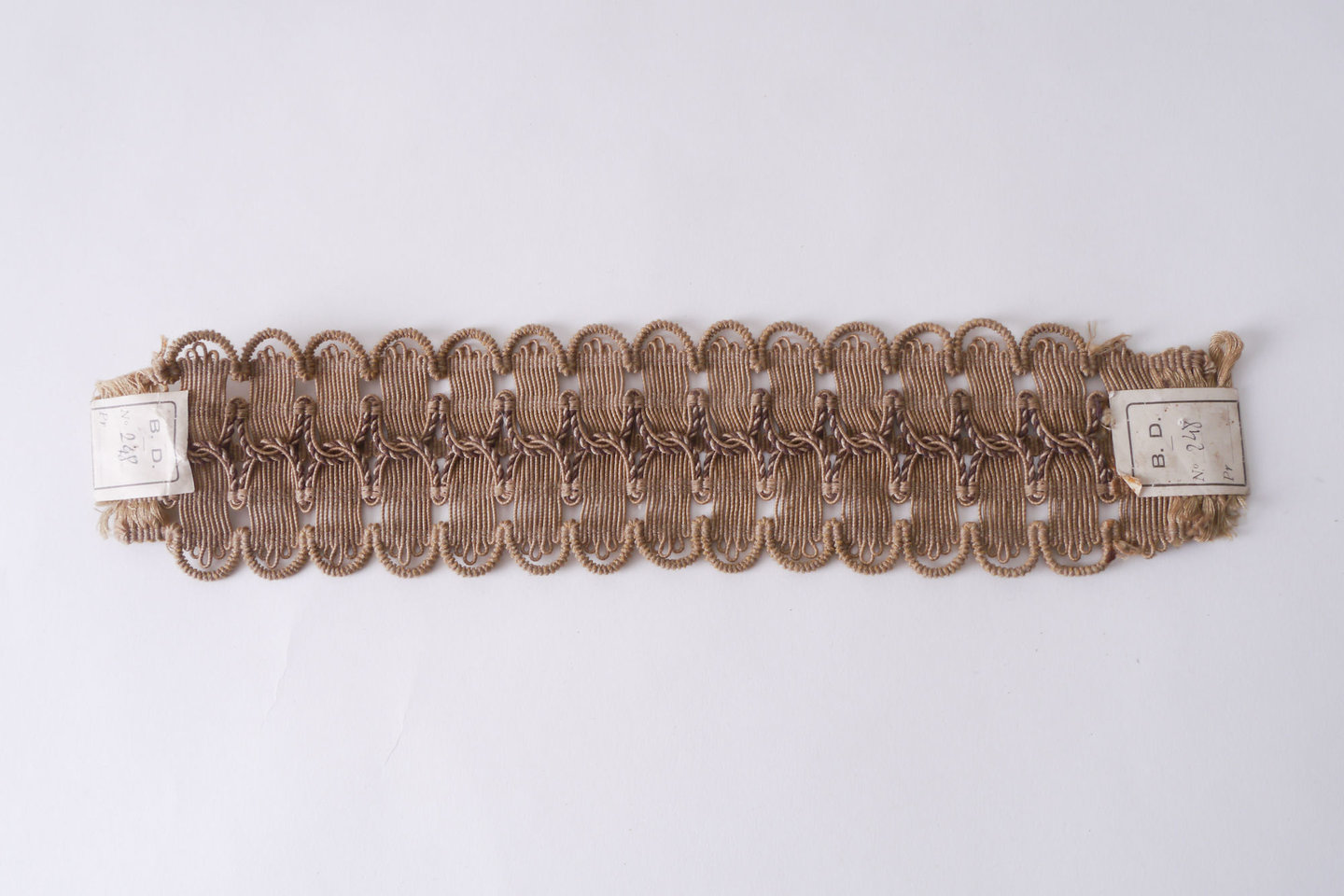 Galon of boord als onderdeel voor het vervaardigen van passement