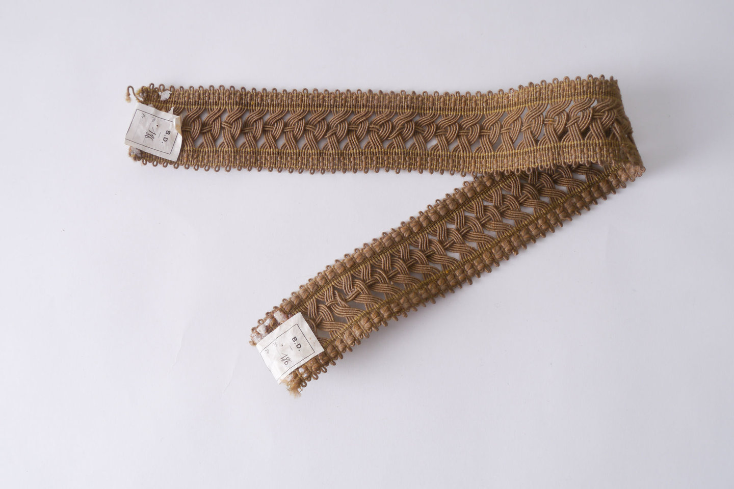 Galon of boord als onderdeel voor het vervaardigen van passement