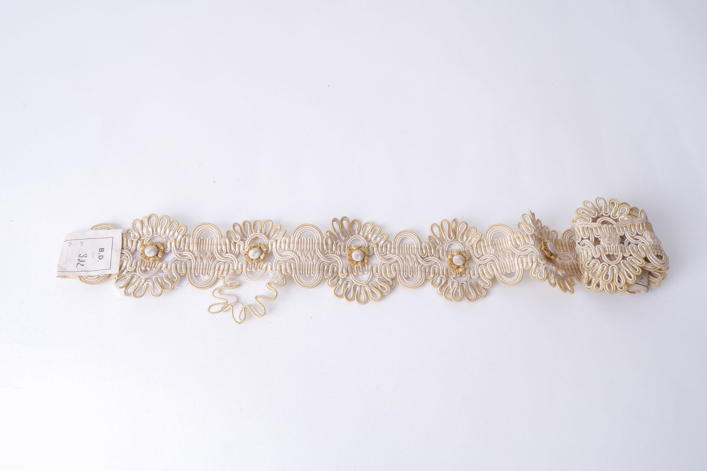 Galon of boord als onderdeel voor het vervaardigen van passement