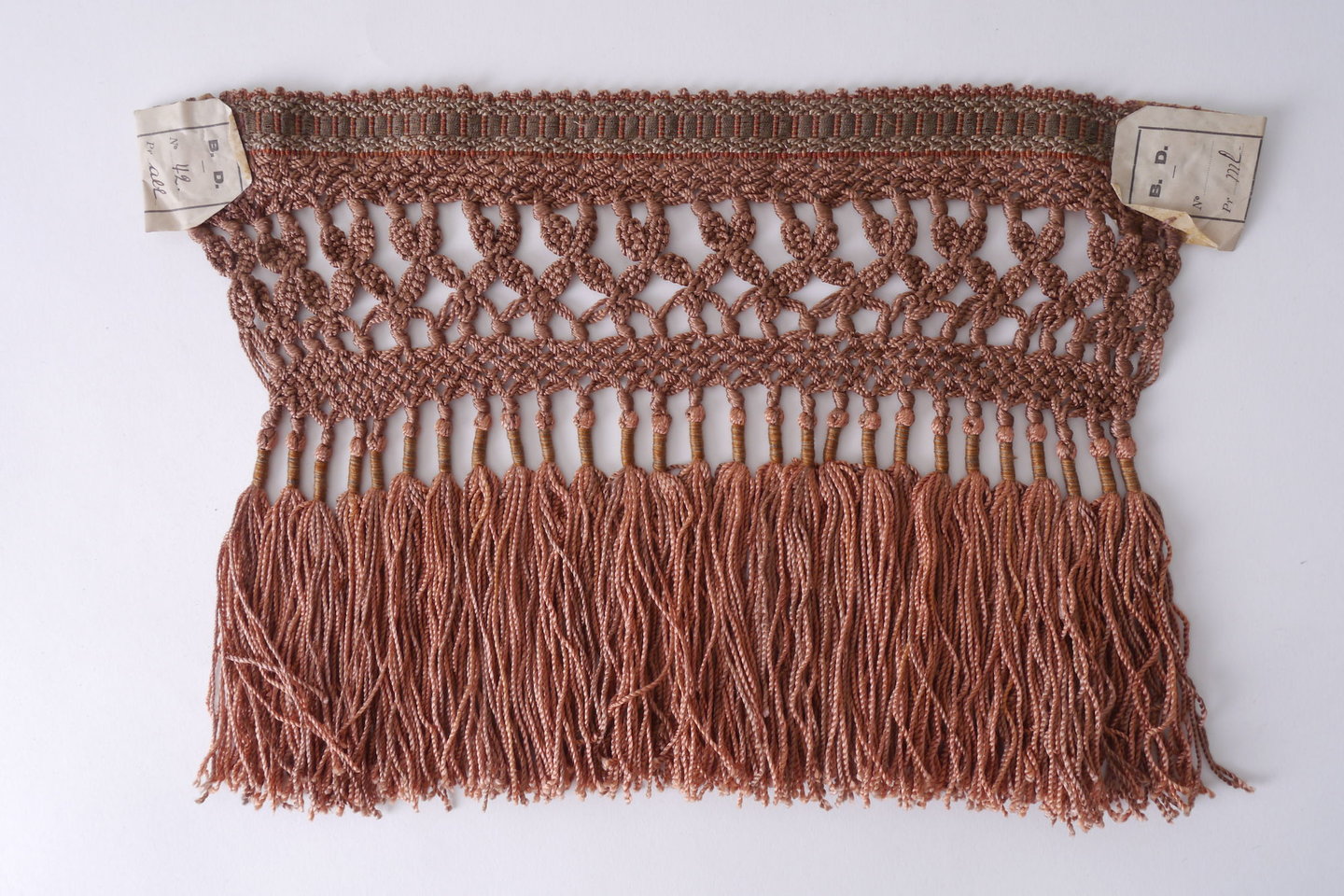 Frange als onderdeel voor het vervaardigen van passement