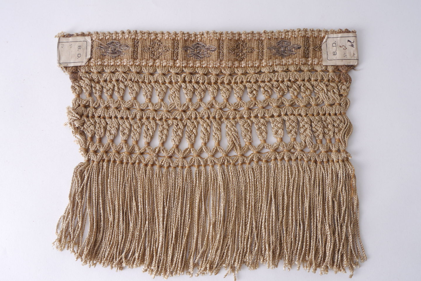 Frange als onderdeel voor het vervaardigen van passement