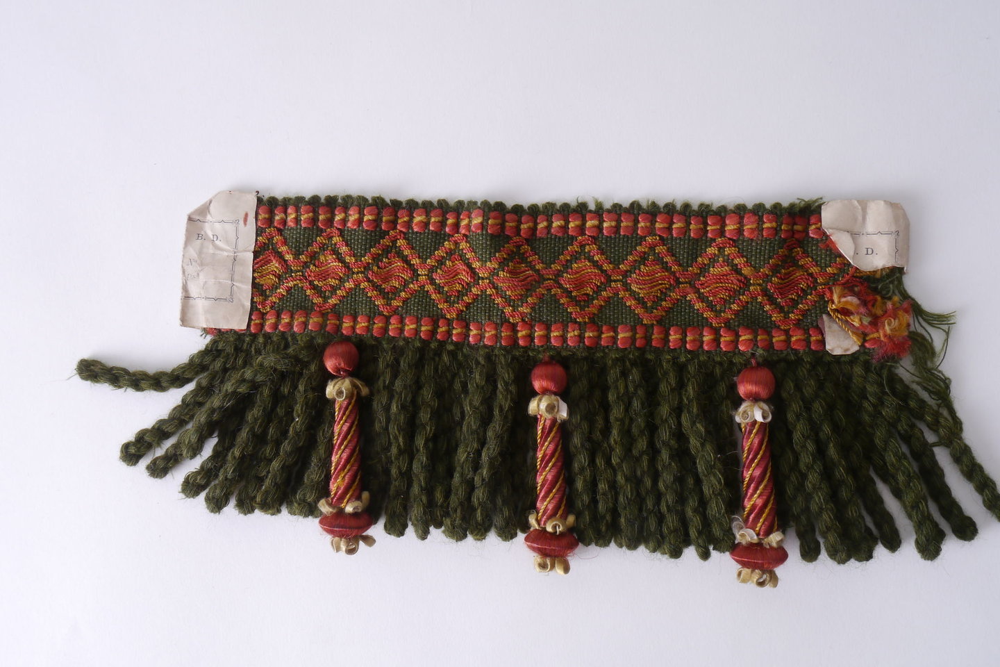 Frange als onderdeel voor het vervaardigen van passement