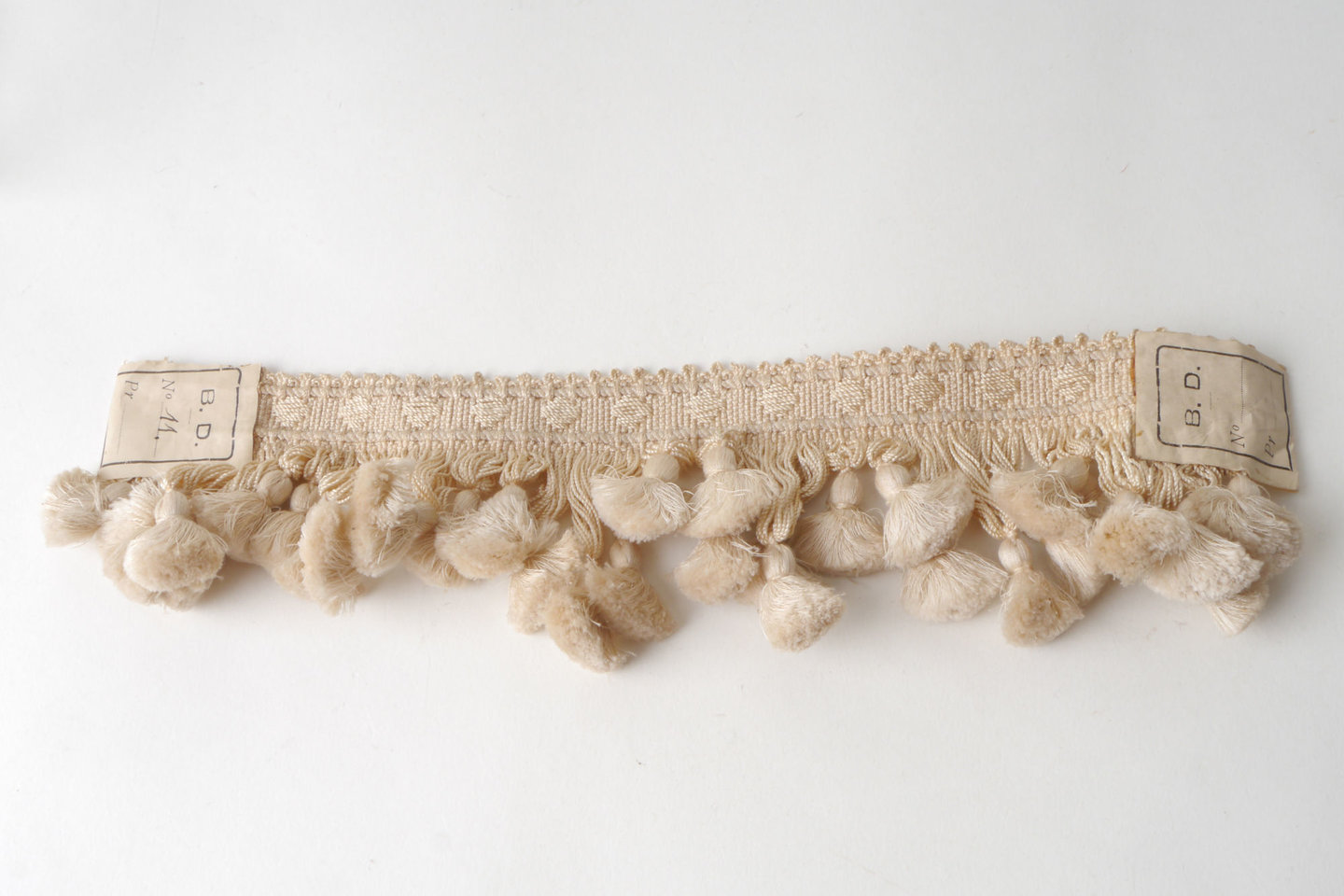 Frange als onderdeel voor het vervaardigen van passement