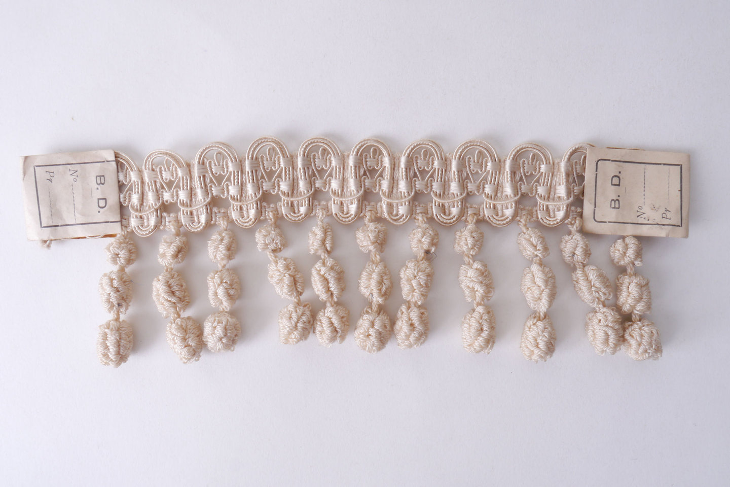 Frange als onderdeel voor het vervaardigen van passement