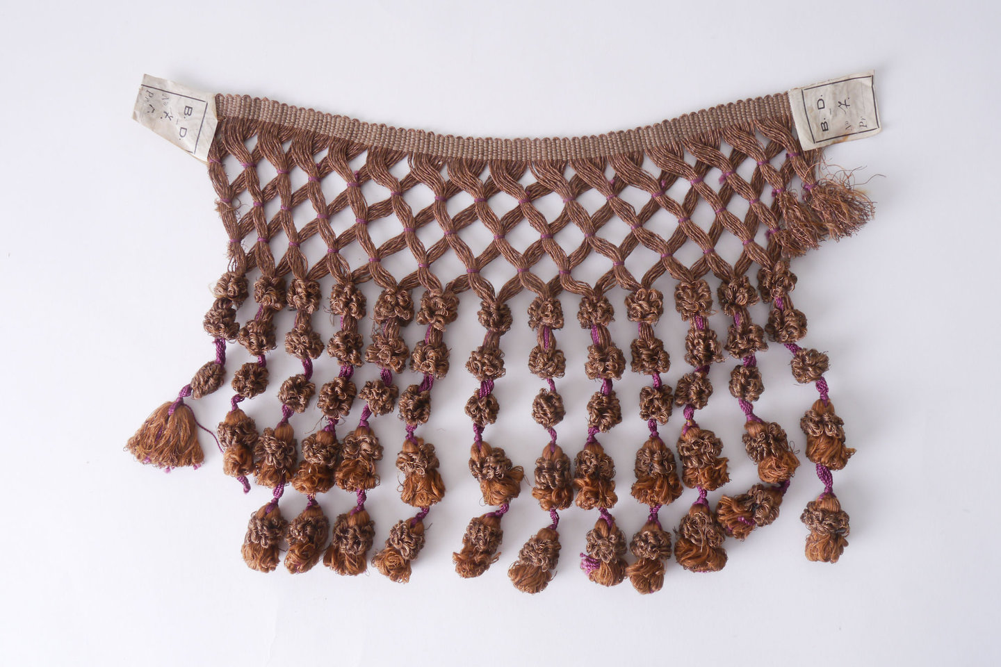 Frange als onderdeel voor het vervaardigen van passement