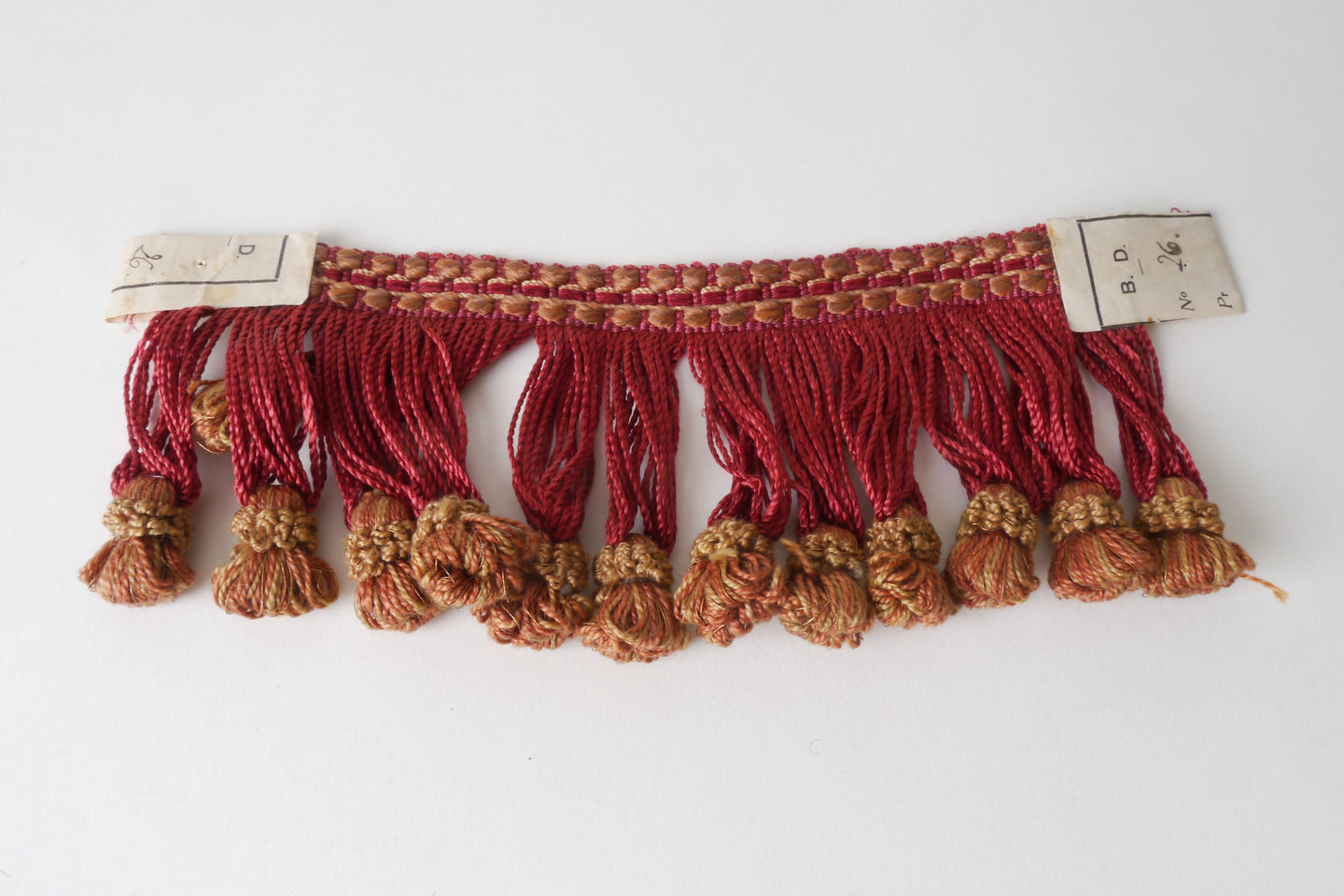 Frange als onderdeel voor het vervaardigen van passement