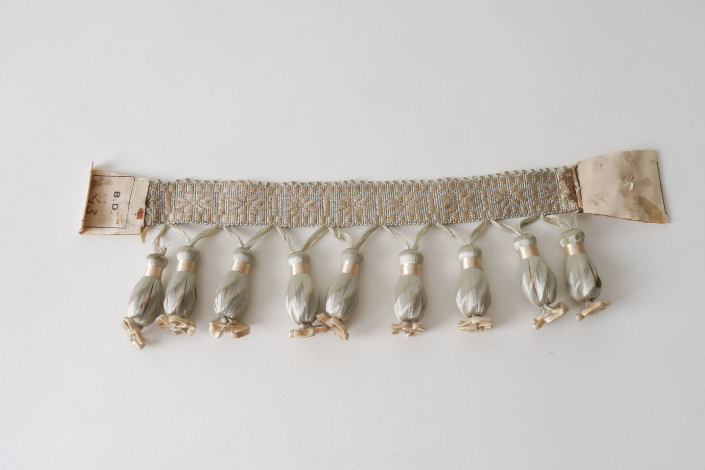 Frange als onderdeel voor het vervaardigen van passement