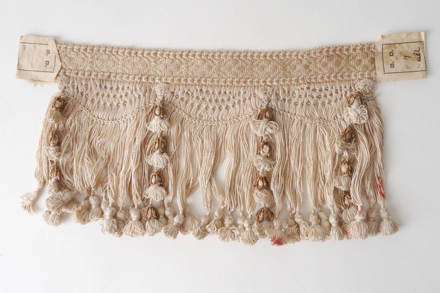 Frange als onderdeel voor het vervaardigen van passement