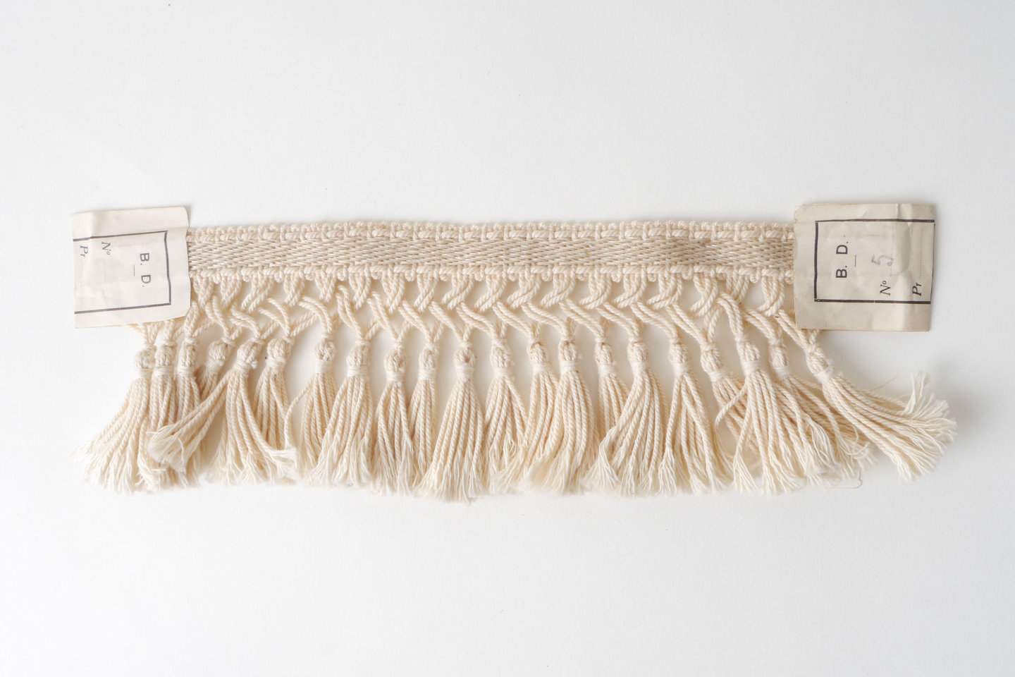 Frange als onderdeel voor het vervaardigen van passement