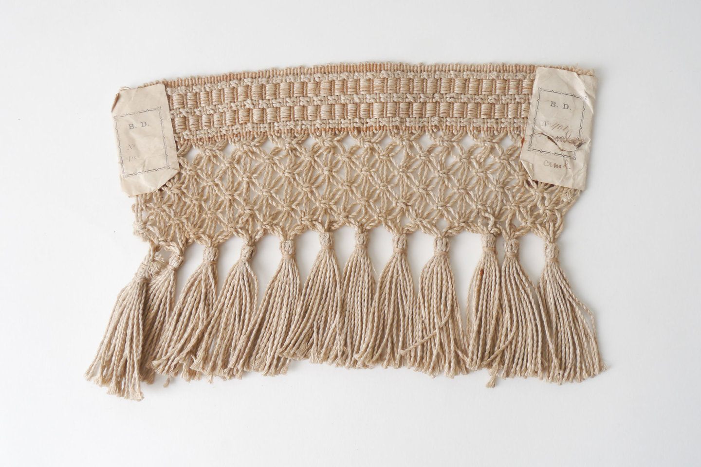 Frange als onderdeel voor het vervaardigen van passement