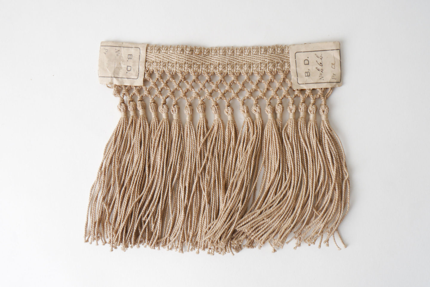 Frange als onderdeel voor het vervaardigen van passement