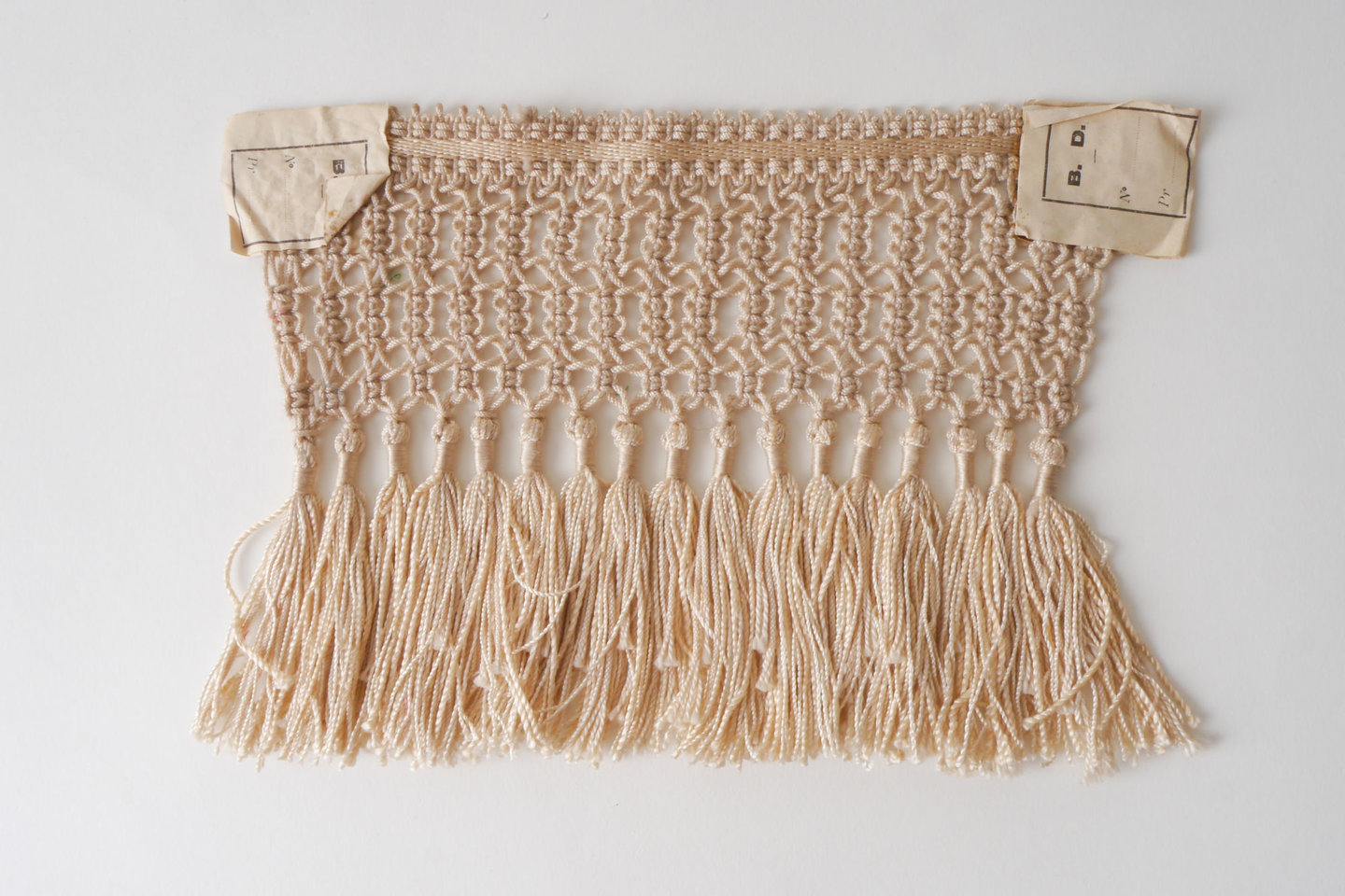 Frange als onderdeel voor het vervaardigen van passement