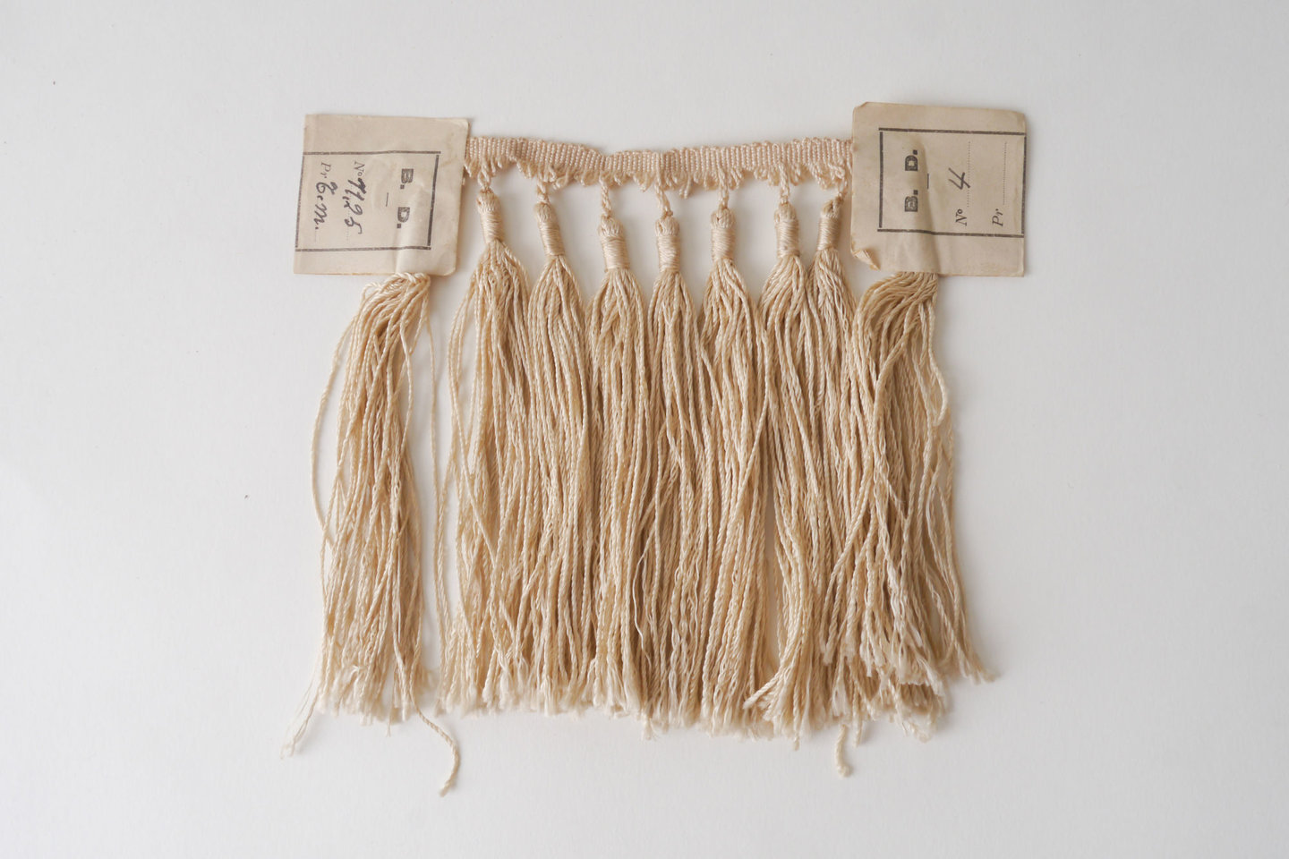 Frange als onderdeel voor het vervaardigen van passement