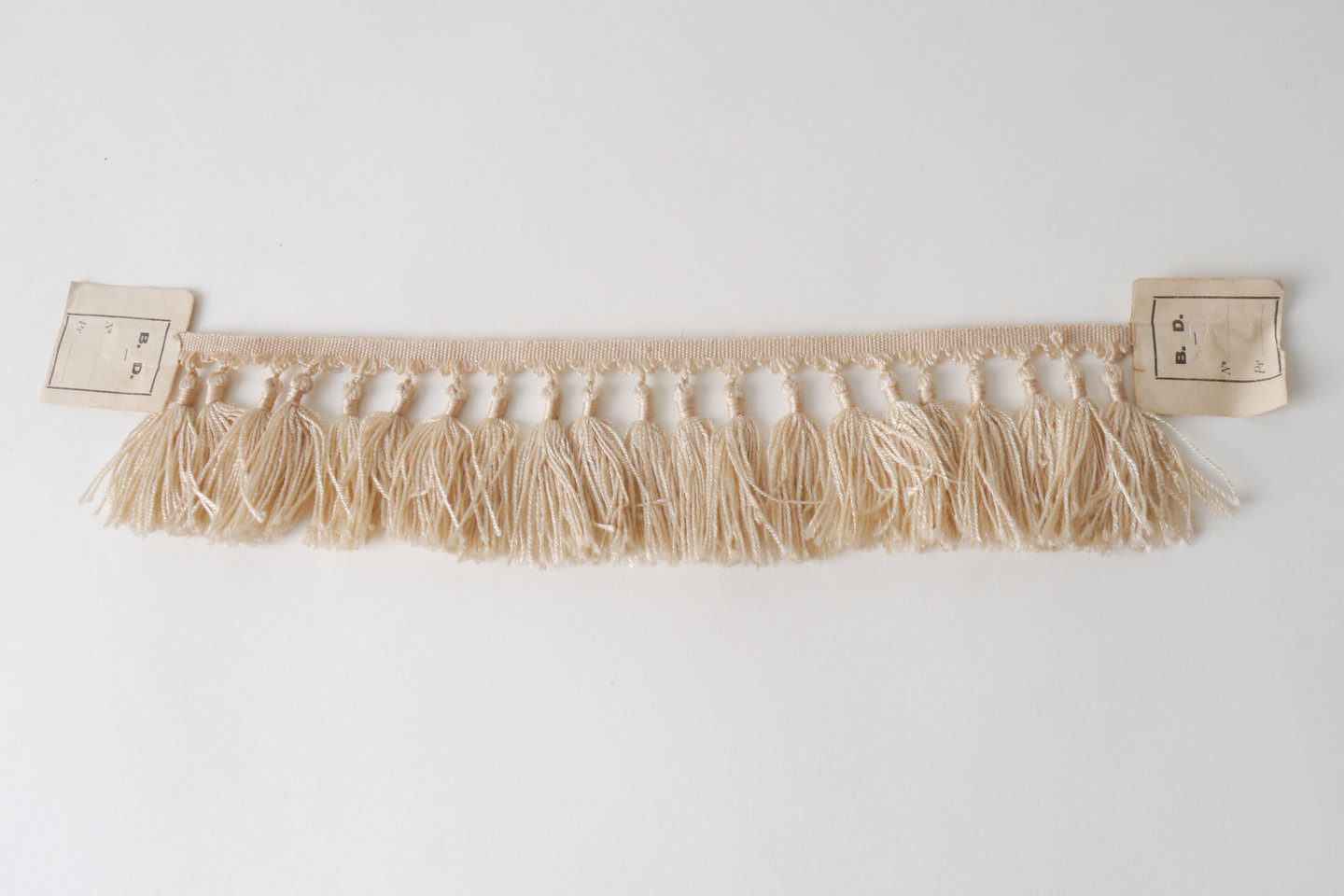 Frange als onderdeel voor het vervaardigen van passement