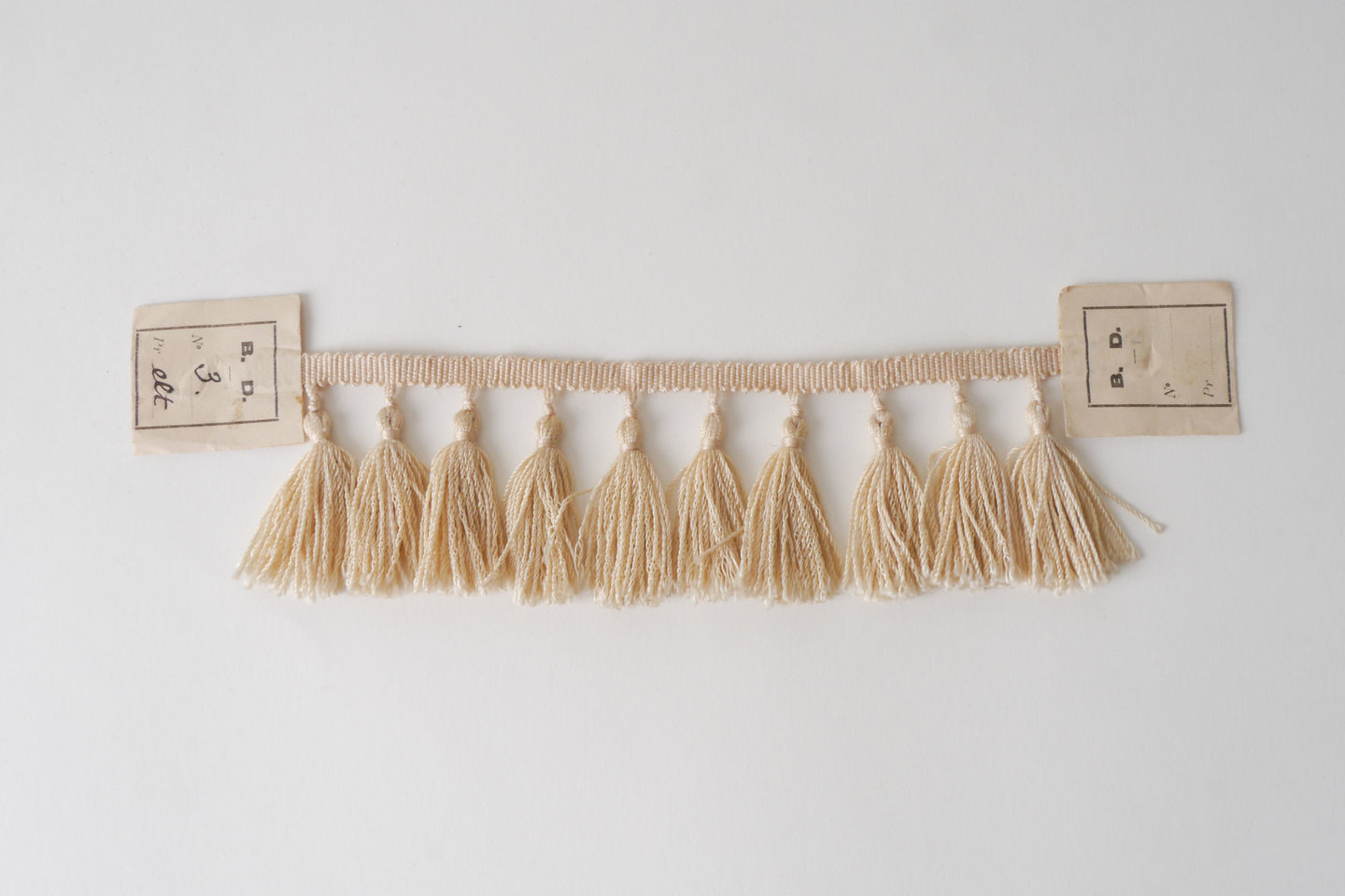 Frange als onderdeel voor het vervaardigen van passement