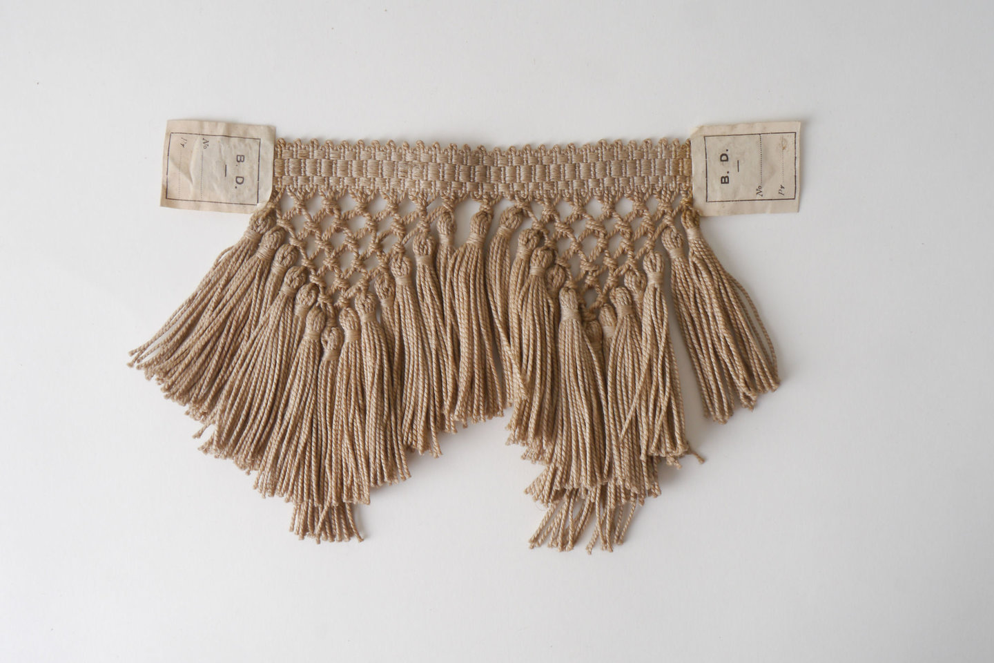 Frange als onderdeel voor het vervaardigen van passement