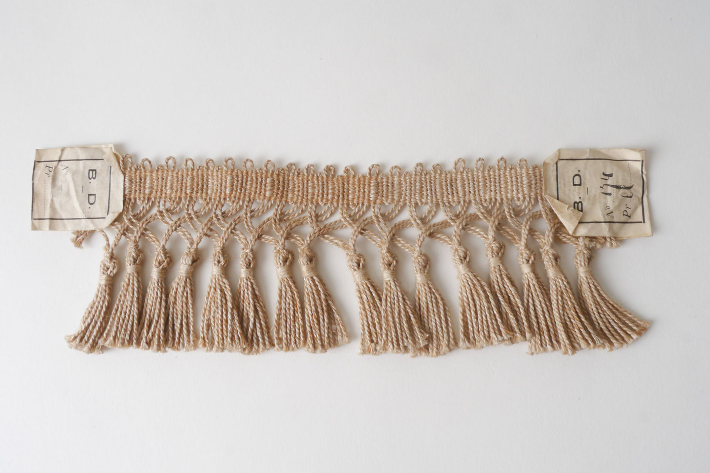 Frange als onderdeel voor het vervaardigen van passement