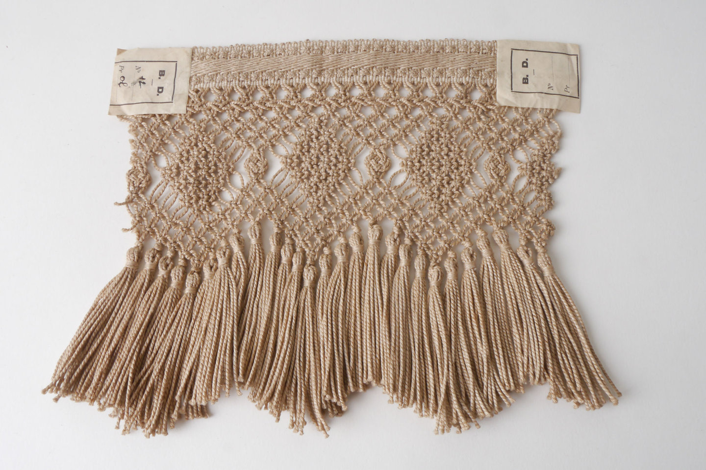 Frange als onderdeel voor het vervaardigen van passement