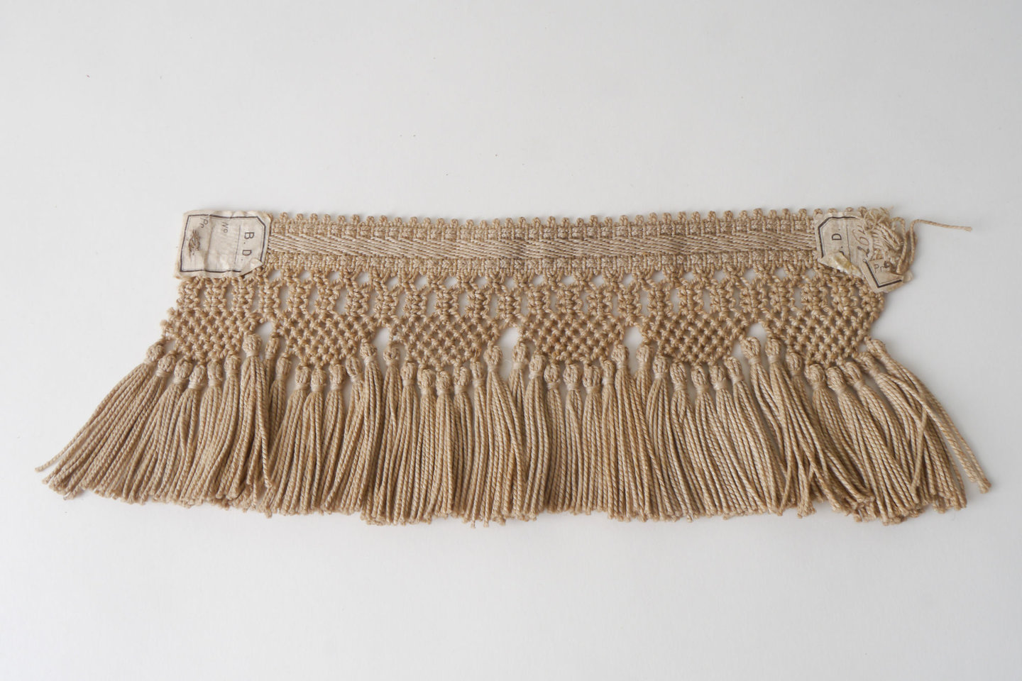 Frange als onderdeel voor het vervaardigen van passement