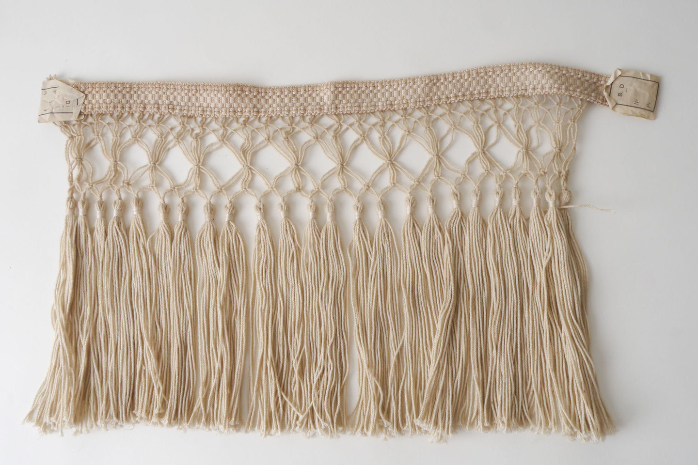 Frange als onderdeel voor het vervaardigen van passement