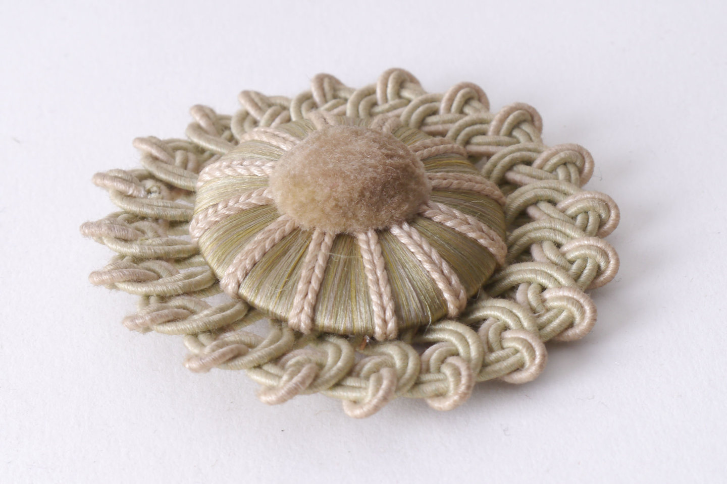 Macaron of rozet als onderdeel voor het vervaardigen van passement