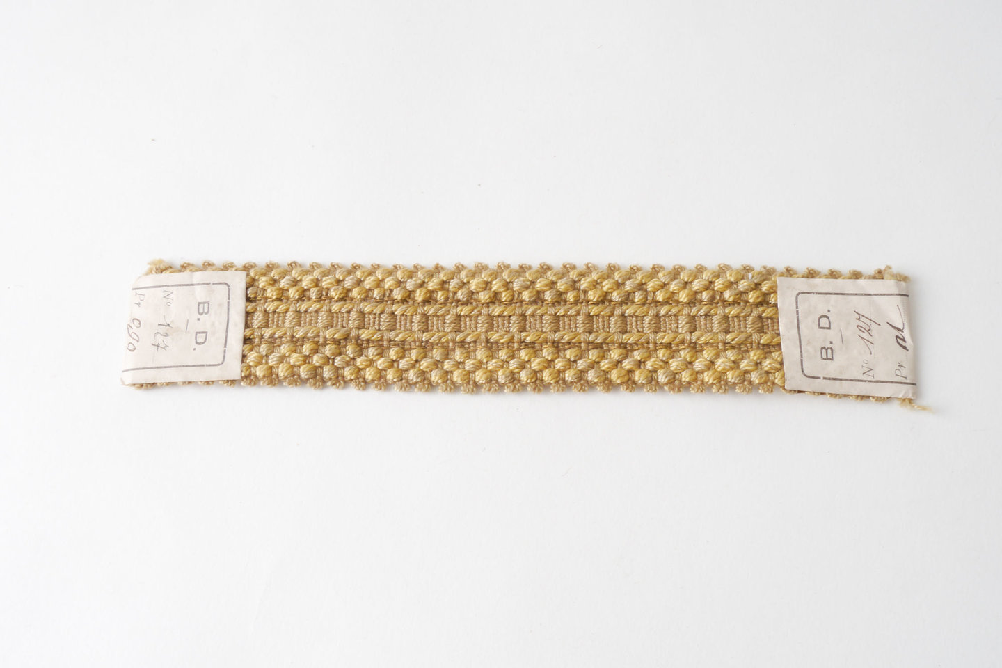 Galon of boord als onderdeel voor het vervaardigen van passement