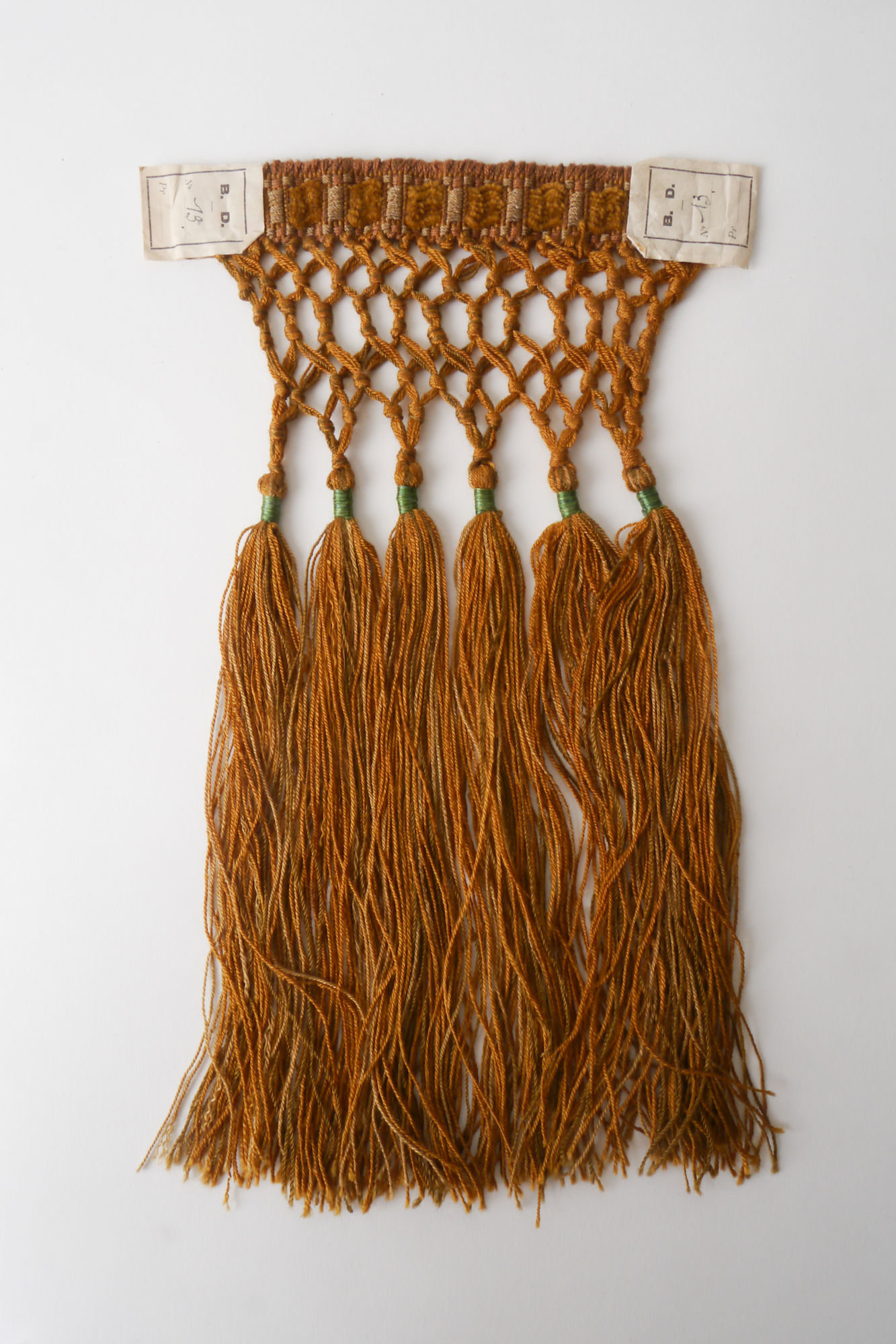 Frange als onderdeel voor het vervaardigen van passement