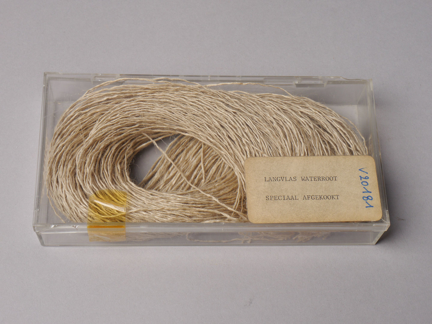 Staal van speciaal afgekookt vlas (langvlas waterroot)