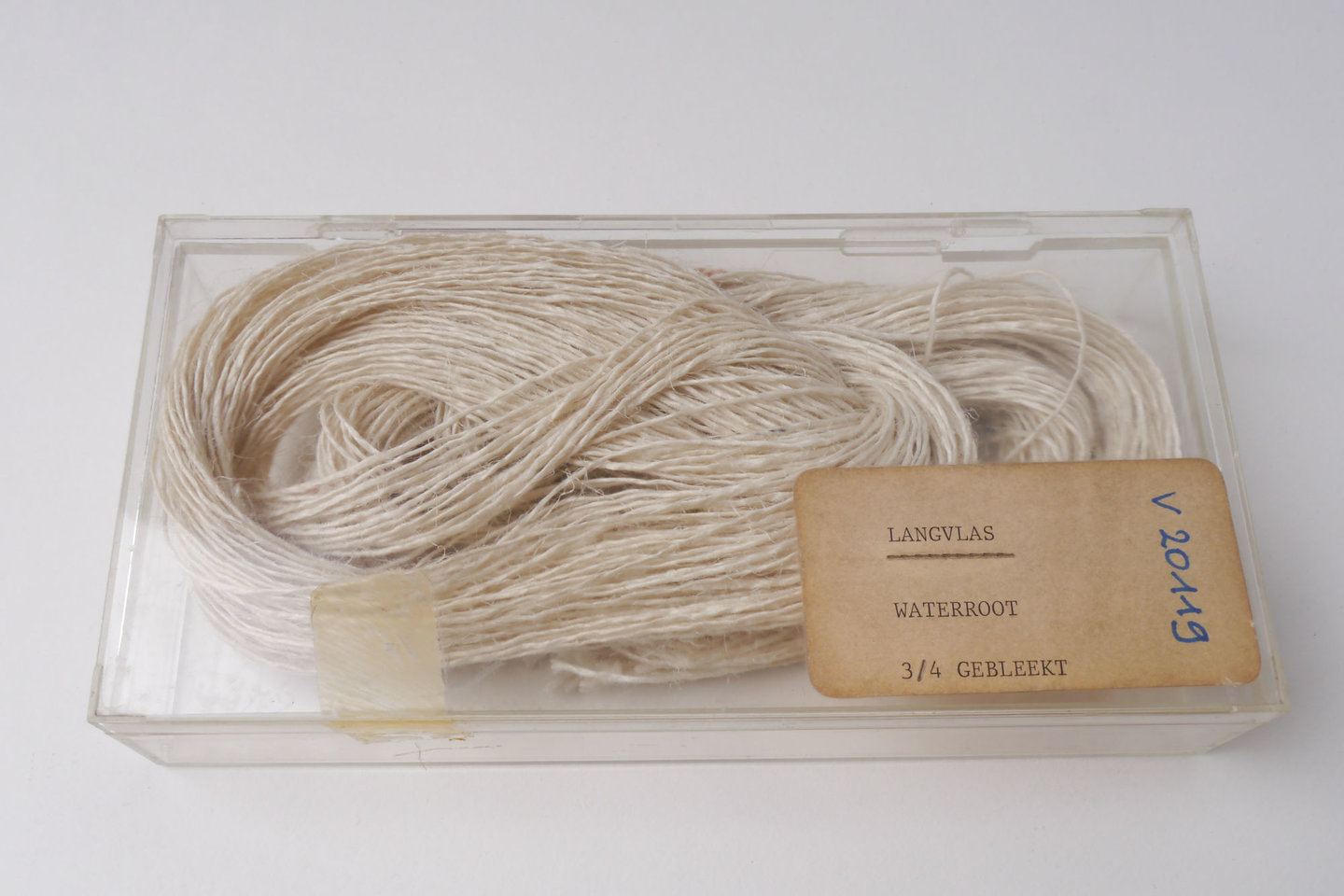 Staal van gebleekt langvlas (waterroot)