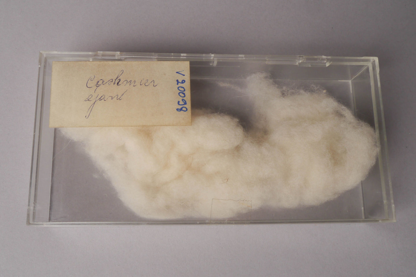 Staal van geplukte kasjmier wol