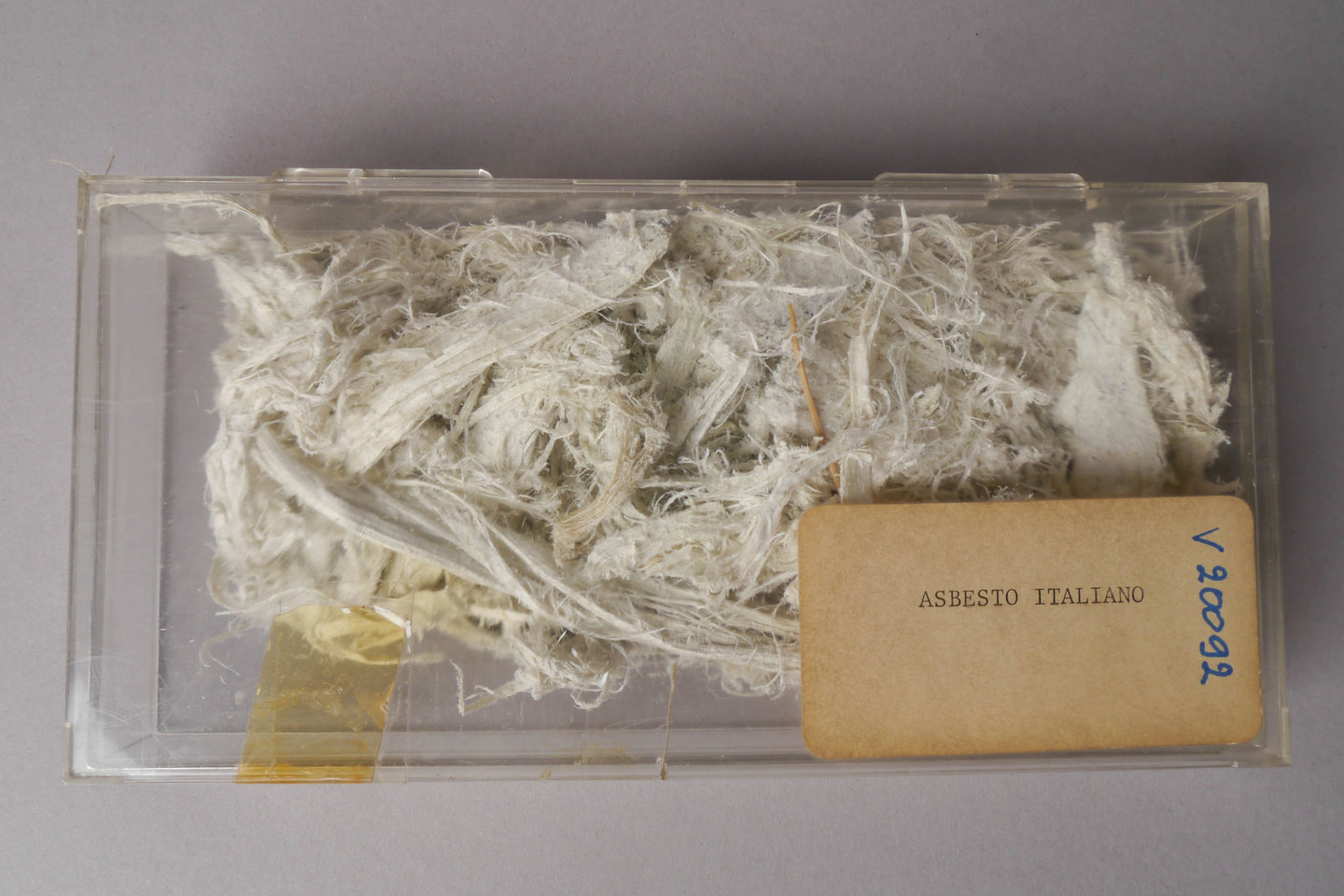 Staal van asbest uit Italië