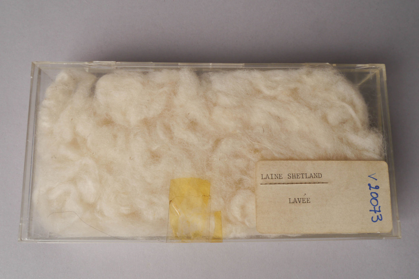 Staal van gewassen wol uit Shetland