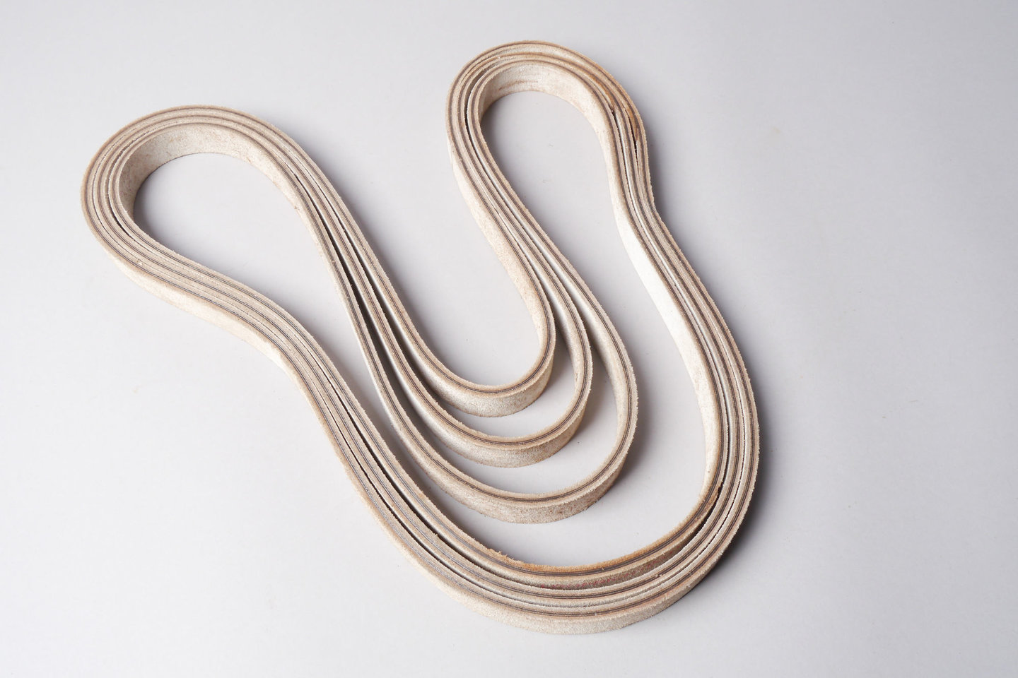 Gesloten aandrijfriem in leer