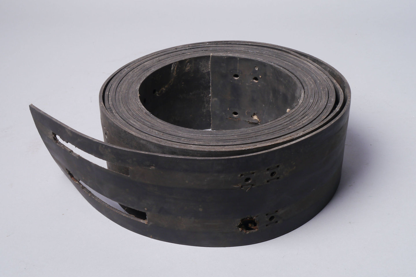 Open aandrijfriem met rubberen eindlaag