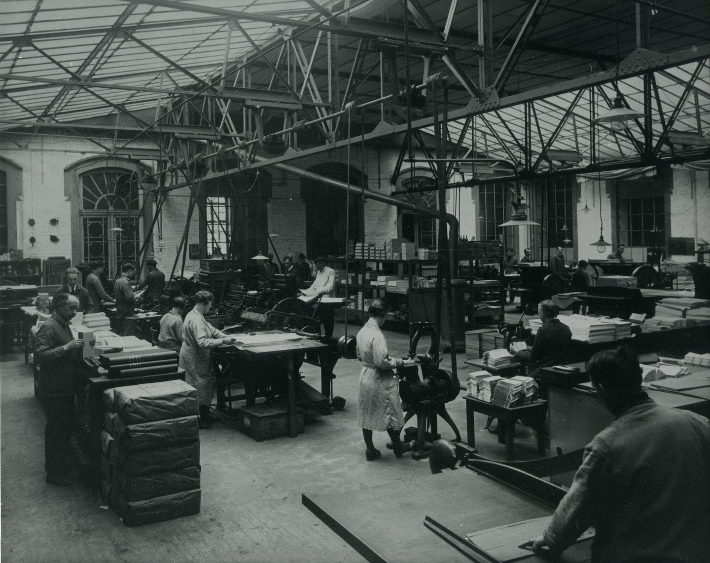 Binnenzicht van drukkerij Van Melle te Gent