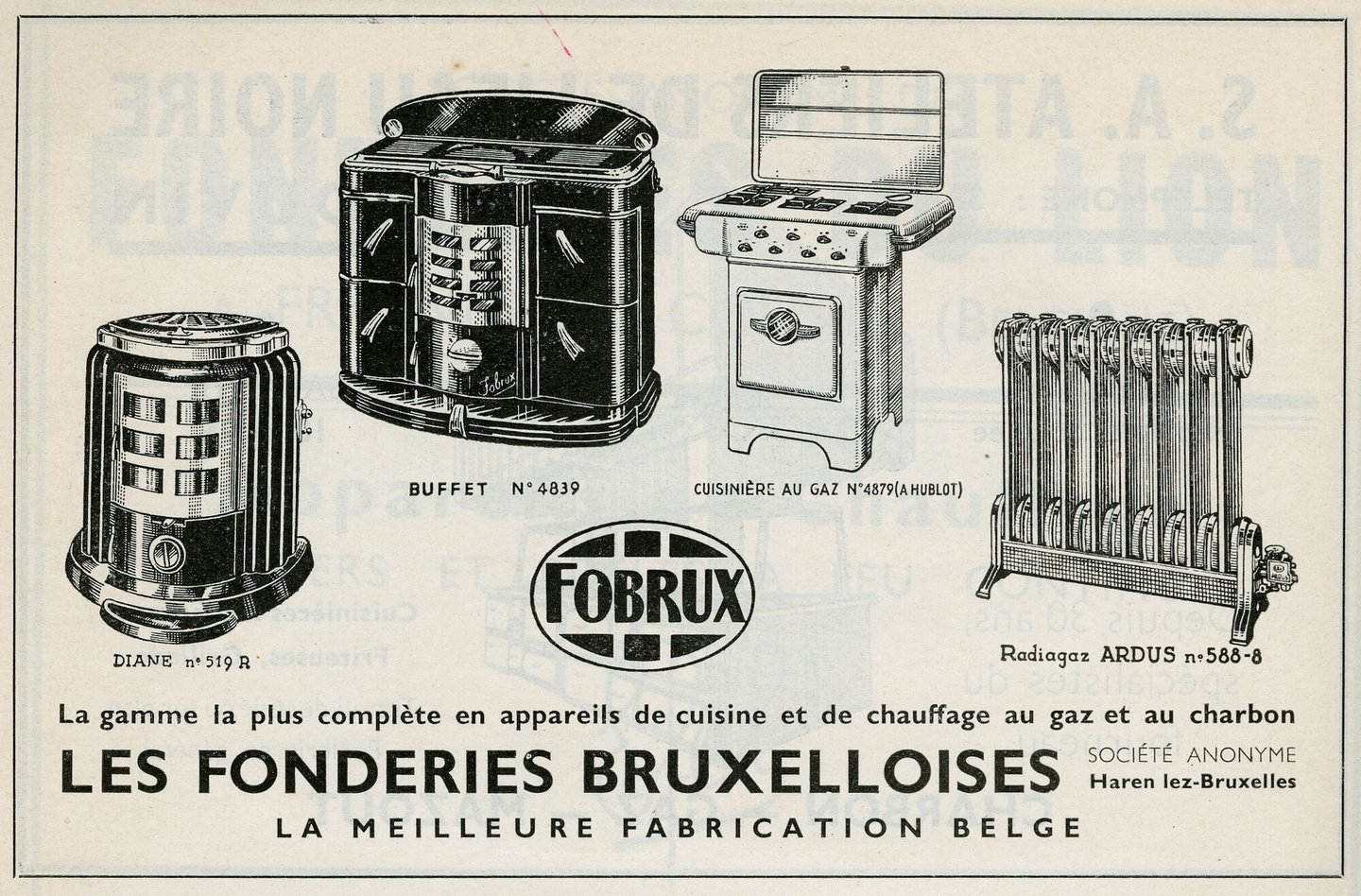 Reclame voor artikelen van het merk Fobrux