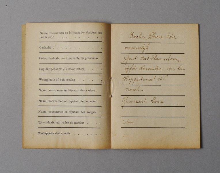 Wetboekje van Clara Ida Backe