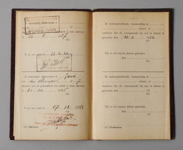 Werkboekje van Maria Georgette Lippens