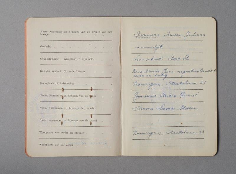 Wetboekje van Arseen Juliaan Goossens