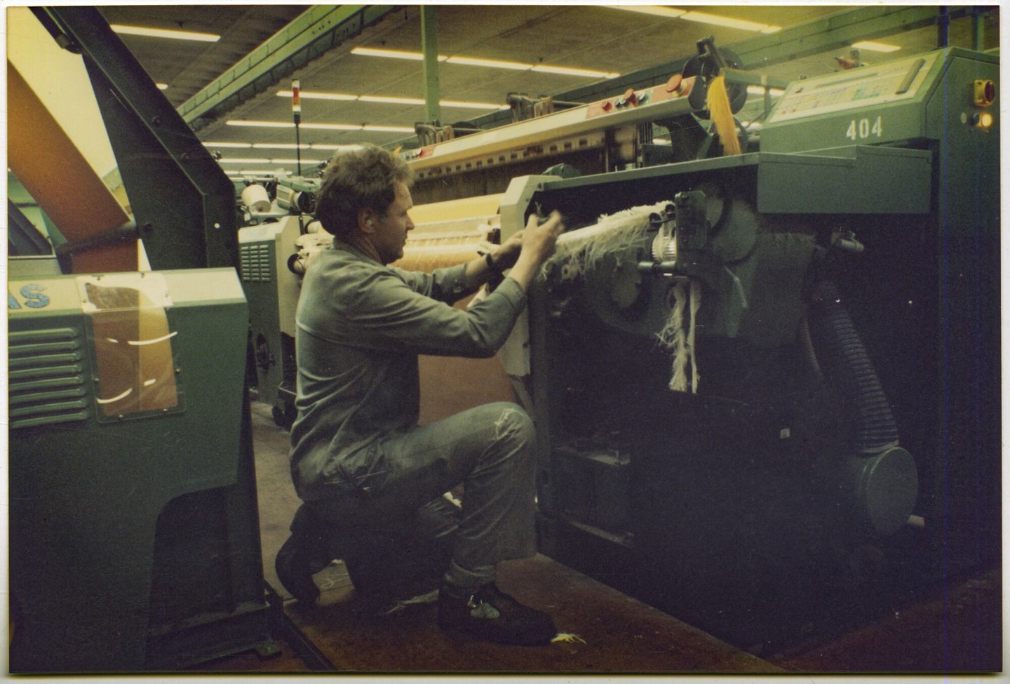 Binnenzicht weverij UCO Braun in Gent