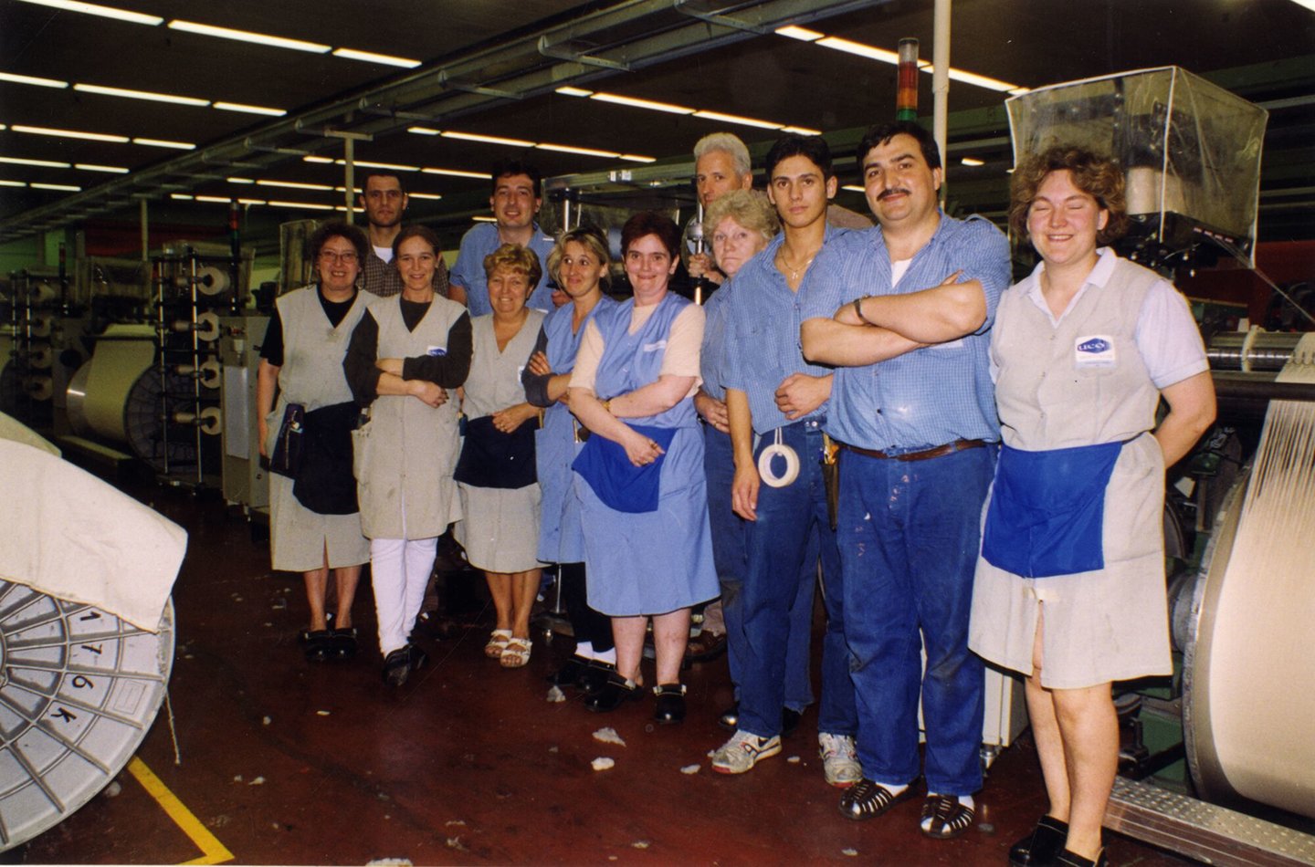 Personeelsfoto textielfabriek UCO Braun in Gent