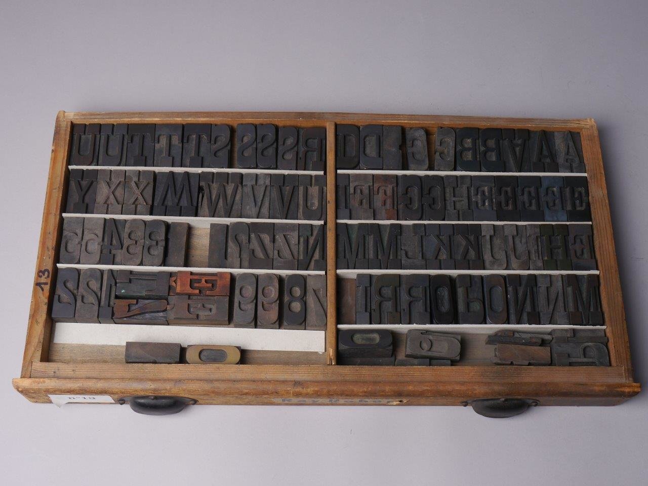 Houten drukletters van het type Egyptian Antique